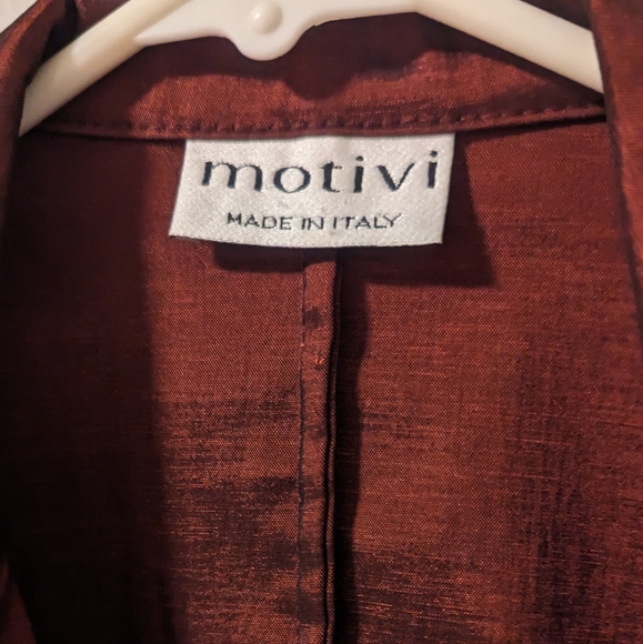 Motivi Made in Italy Burgundy Iridescent Blazer and Slacks Suit Set, Sz US6/FR38 - Picture 8 of 16
